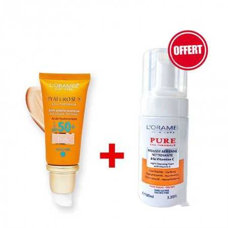 RayaPara - Pack L'Oramel Écran Teinté Perle SPF50+ 40ml + Mousse Vitamine C Offerte - Parapharmacie au Meilleur Prix en Tunisie RayaPara - Pack L'Oramel Écran Teinté Perle SPF50+ 40ml + Mousse Vitamine C Offerte - Parapharmacie au Meilleur Prix en Tunisie