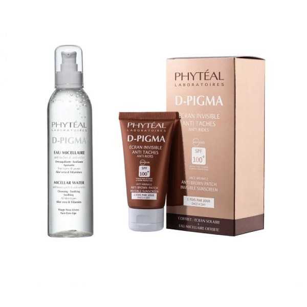 PHYTEAL Pack D-pigma écran invisibla SPF 100+ 50ml eau micellaire - 150ml
