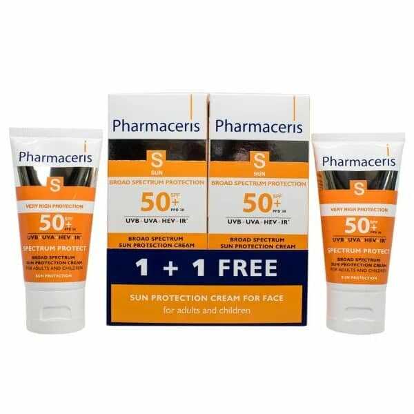 Pharmaceris - S sun broad spectrum protection cream spf50+ 50ml + 1 gratuit