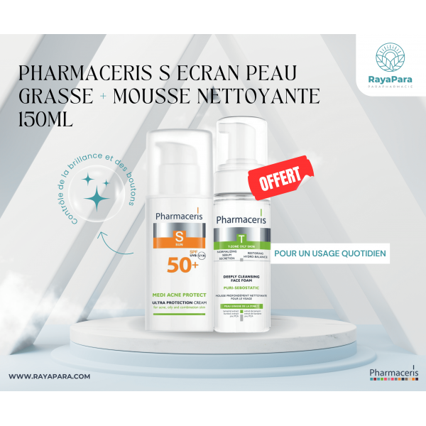 Pharmaceris S Ecran Peau Grasse + Mousse Nettoyante 150ml