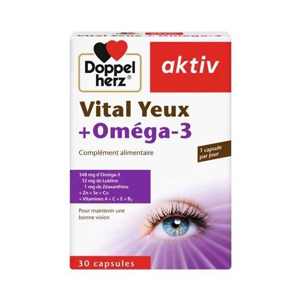 Aktiv Vital Yeux + Oméga-3 – Vision & Protection Oculaire – 30 Capsules
