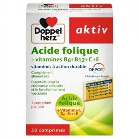 RayaPara - Aktiv Acide Folique + Vitamines B, C & E – 30 Comprimés - Parapharmacie au Meilleur Prix en Tunisie ! RayaPara - Aktiv Acide Folique + Vitamines B, C & E – 30 Comprimés - Parapharmacie au Meilleur Prix en Tunisie !