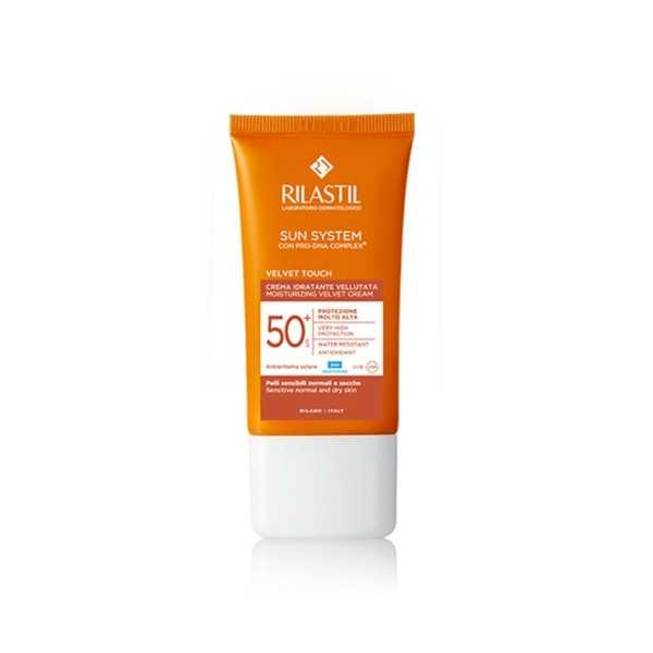 Rilastil Sun System Écran Velvet Touch SPF50+ – Haute Protection Solaire