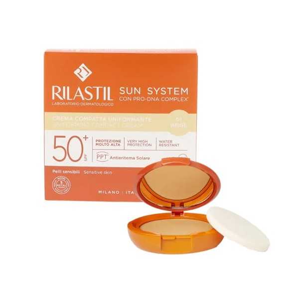 Rilastil Sun System Compact Poudre SPF50+ – Fond de teint solaire protecteur