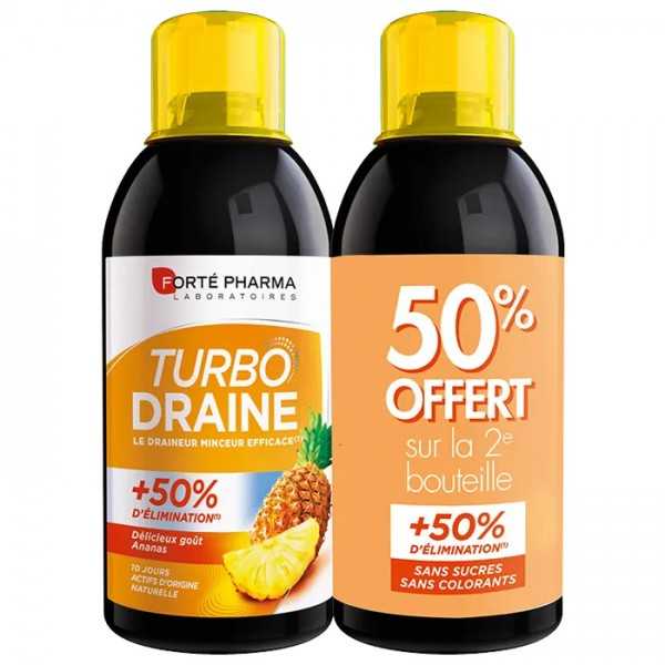 Forté Pharma Turbo Draine Ananas 2x500ml – Minceur & Détox