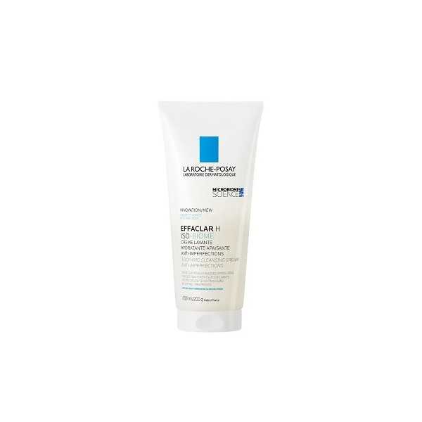 La Roche-Posay Effaclar H Iso-Biome Crème Lavante 200 ml – Nettoyant Apaisant Peaux Acnéiques