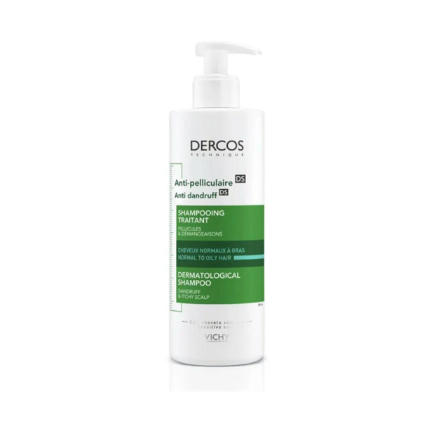 Vichy Dercos Anti-Pelliculaire Cheveux Secs 390 ml – Shampooing Traitant Réparateur