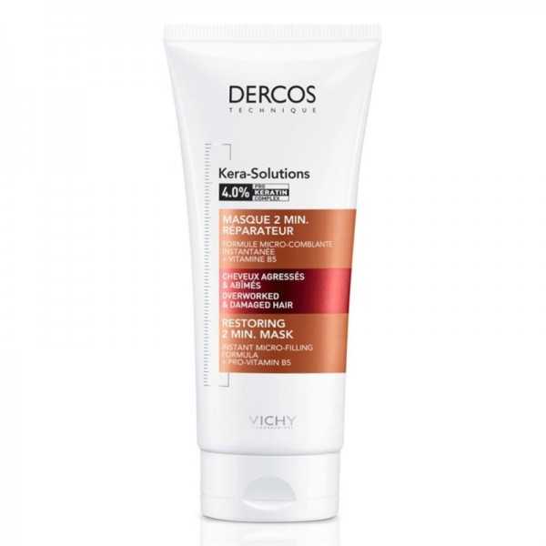 Vichy Dercos Kera-Solutions Masque 2min Réparateur Cheveux Abîmés – 200 ml